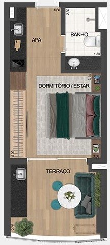 Apartamento, 1 quarto, 50 m² - Foto 42
