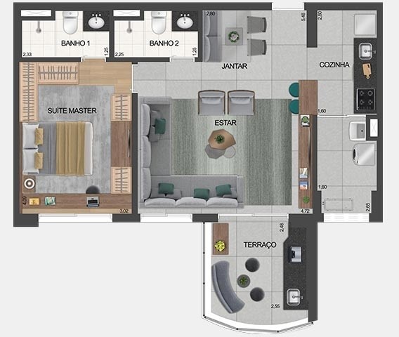 Apartamento, 1 quarto, 50 m² - Foto 45