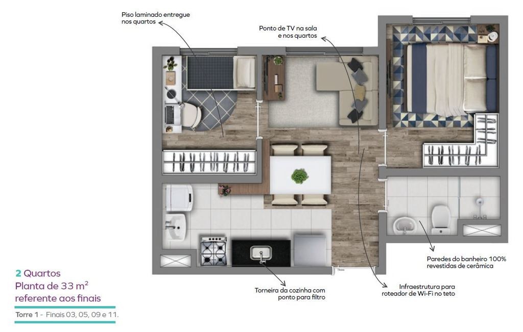 Apartamento, 2 quartos, 33 m² - Foto 13