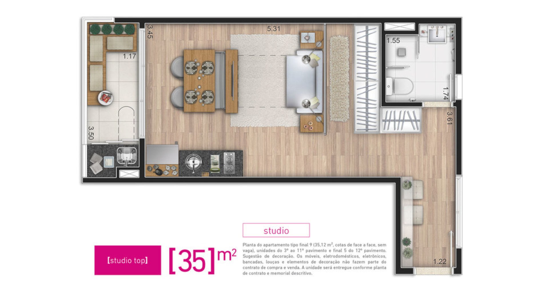 Apartamento, 1 quarto, 32 m² - Foto 14