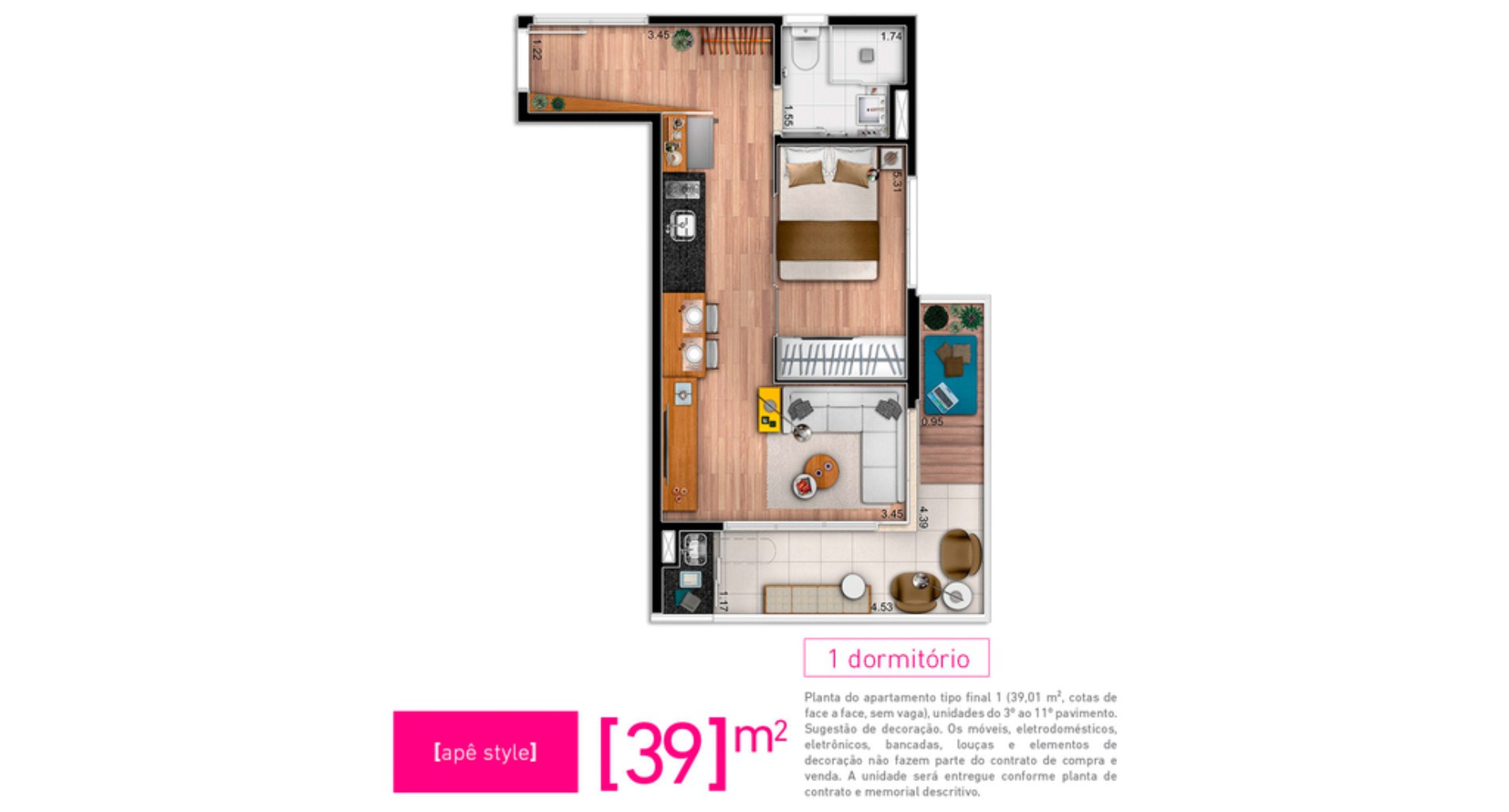 Apartamento, 1 quarto, 44 m² - Foto 15