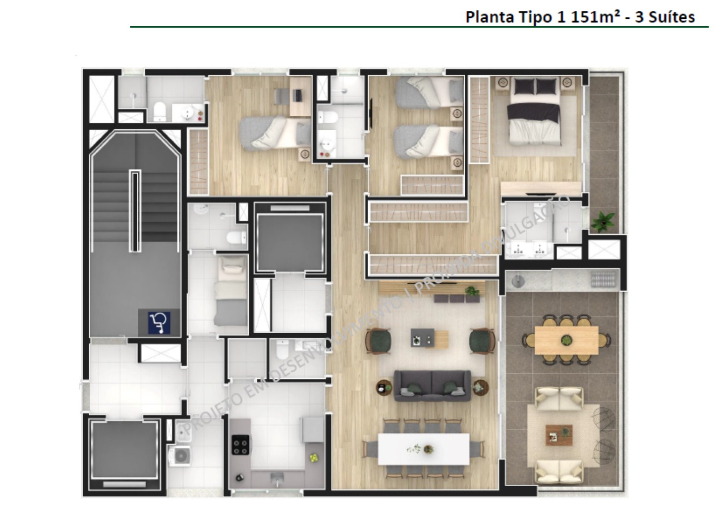 Apartamento, 3 quartos, 151 m² - Foto 3
