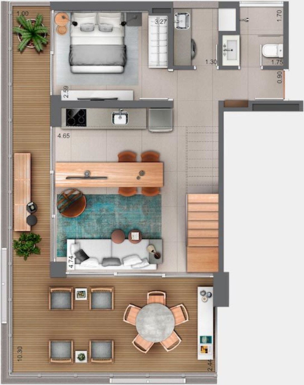Apartamento, 1 quarto, 49 m² - Foto 39