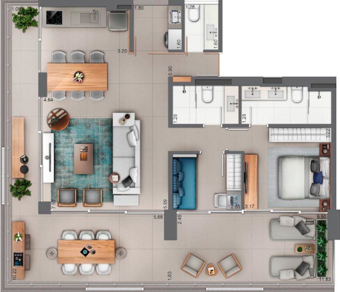 Apartamento, 1 quarto, 49 m² - Foto 41