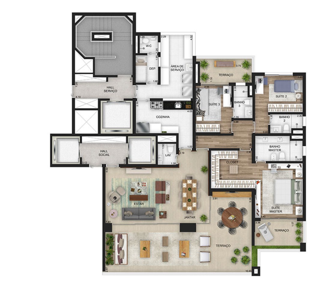 Apartamento, 3 quartos, 234 m² - Foto 7