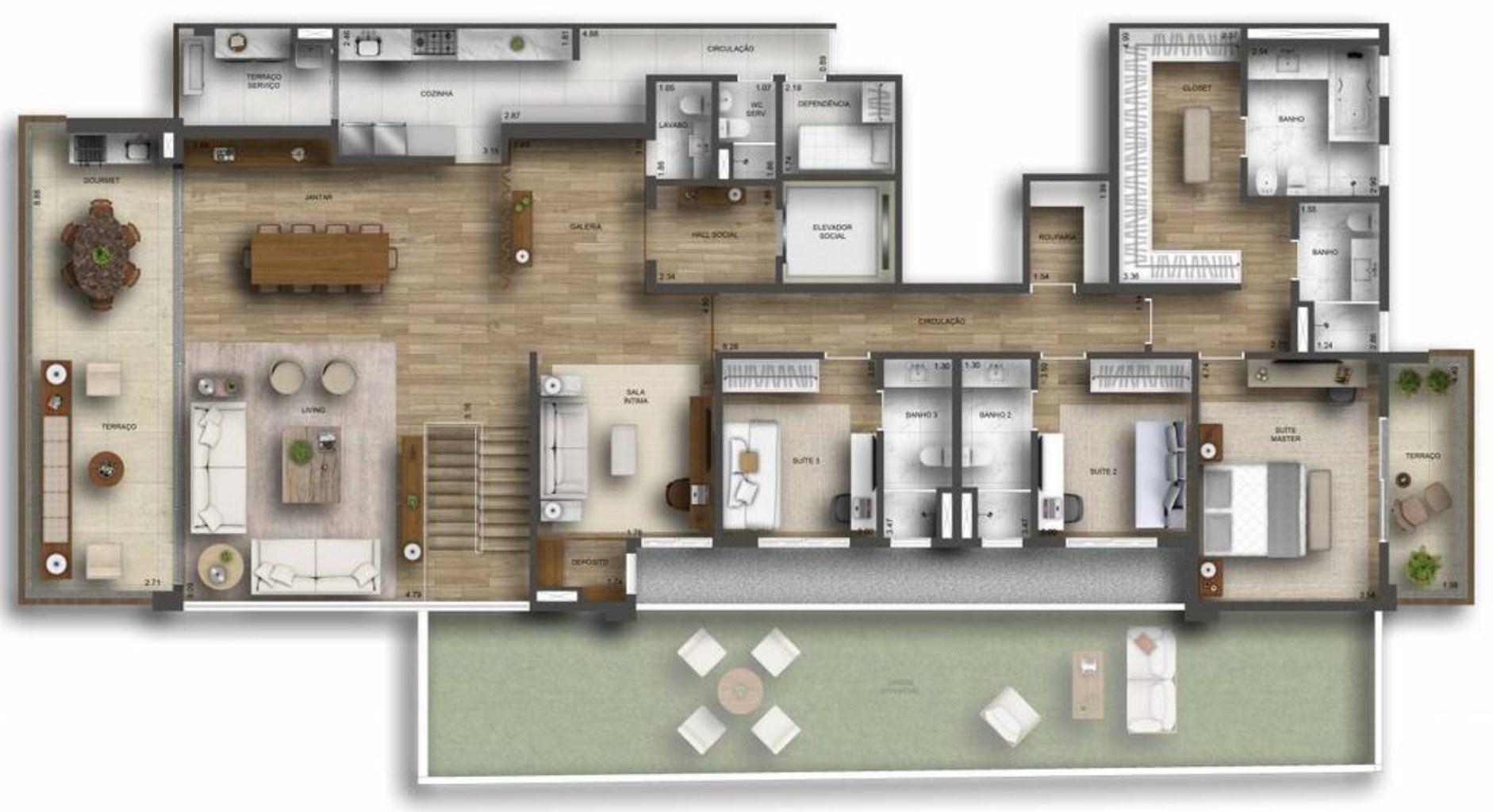 Apartamento, 4 quartos, 278 m² - Foto 19