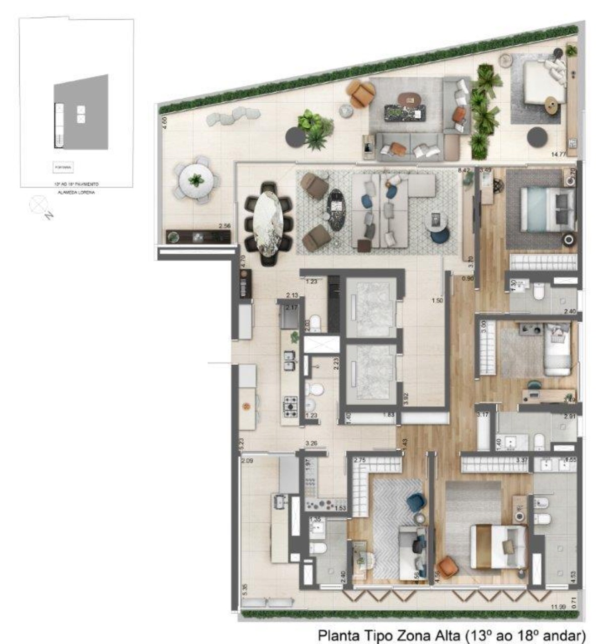 Apartamento, 4 quartos, 263 m² - Foto 17