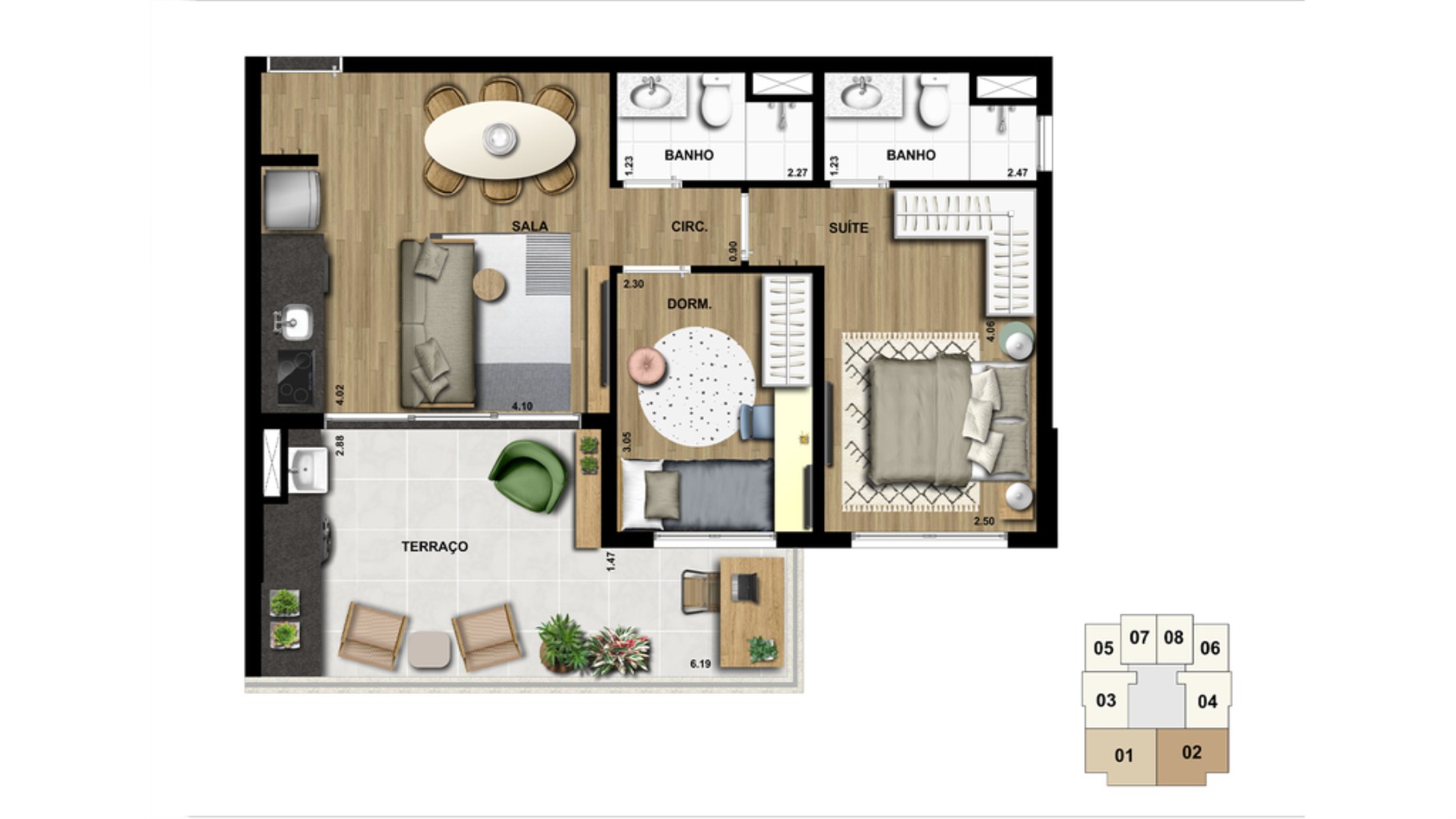 Apartamento, 1 quarto, 46 m² - Foto 13