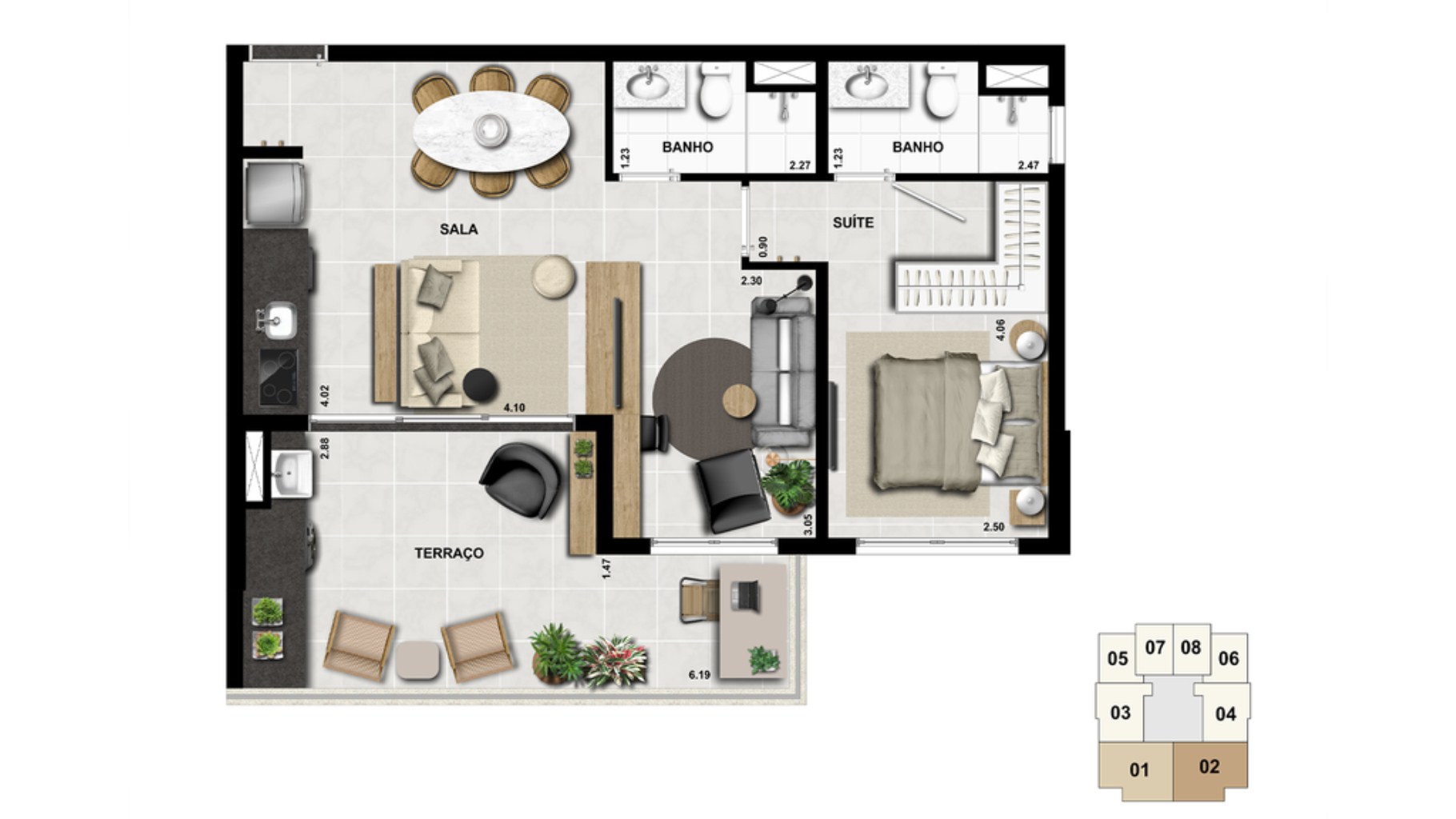 Apartamento, 1 quarto, 46 m² - Foto 14