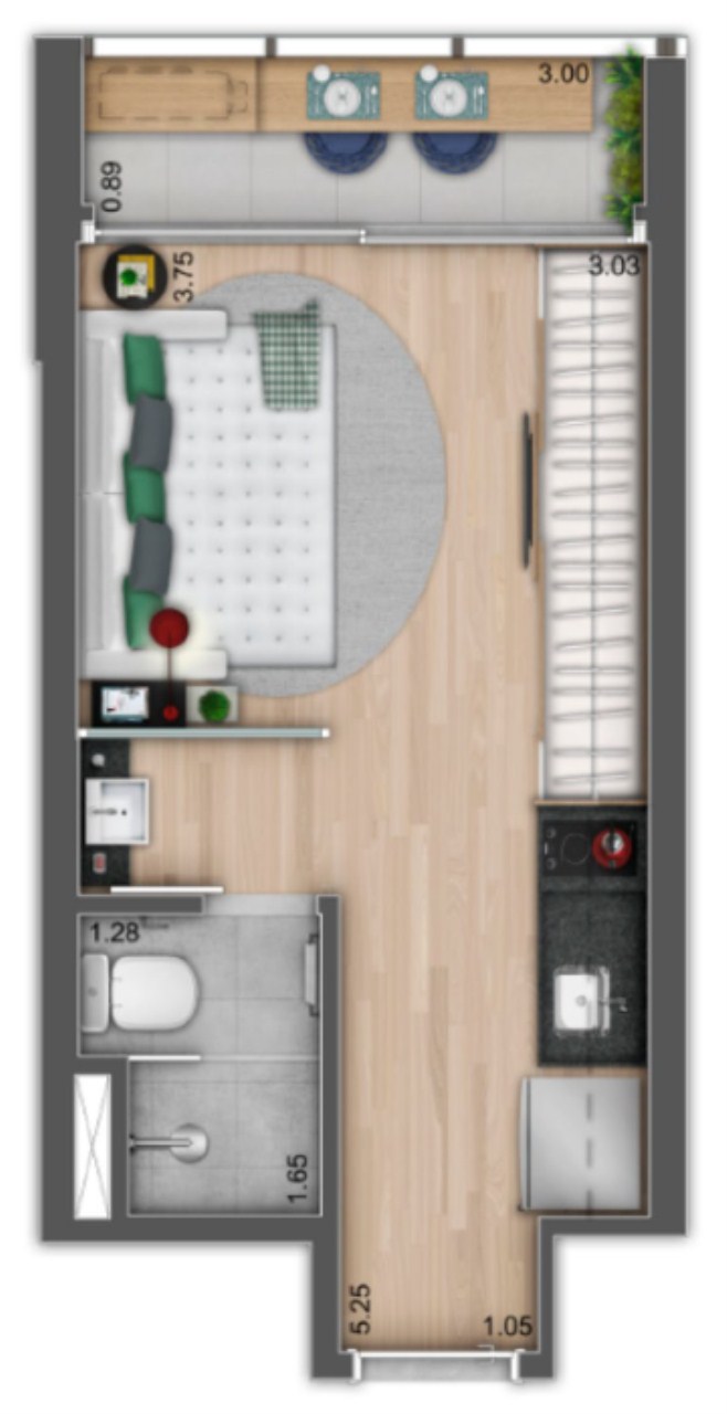 Apartamento, 1 quarto, 20 m² - Foto 20