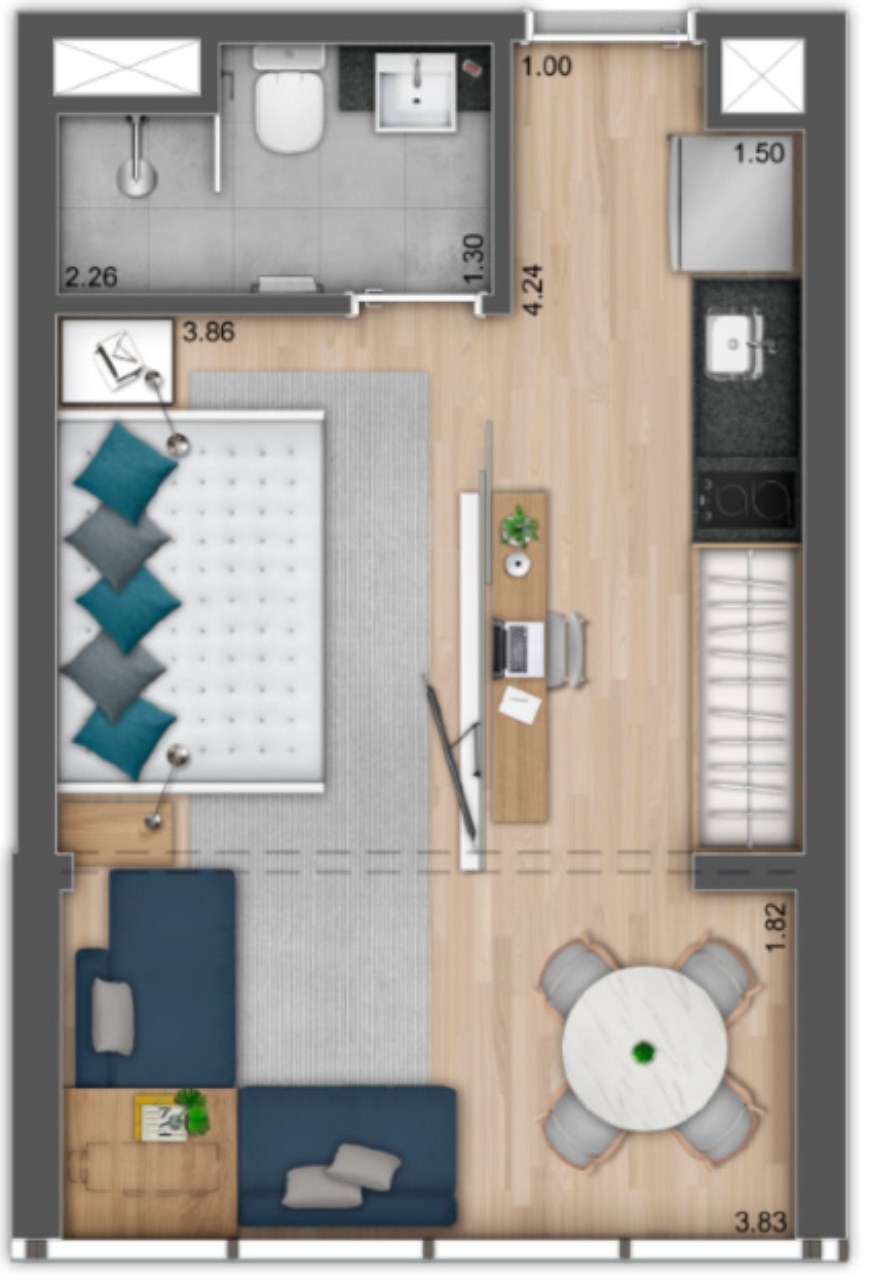 Apartamento, 1 quarto, 20 m² - Foto 23