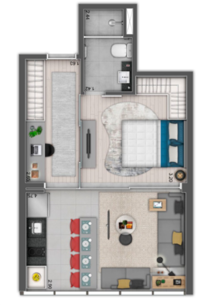 Apartamento, 1 quarto, 20 m² - Foto 26