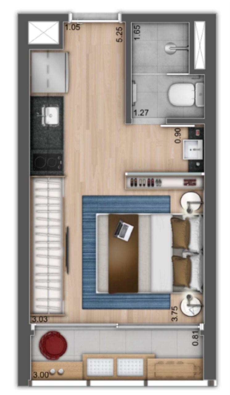 Apartamento, 1 quarto, 32 m² - Foto 19
