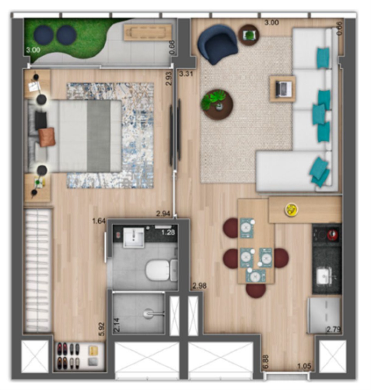 Apartamento, 1 quarto, 32 m² - Foto 30