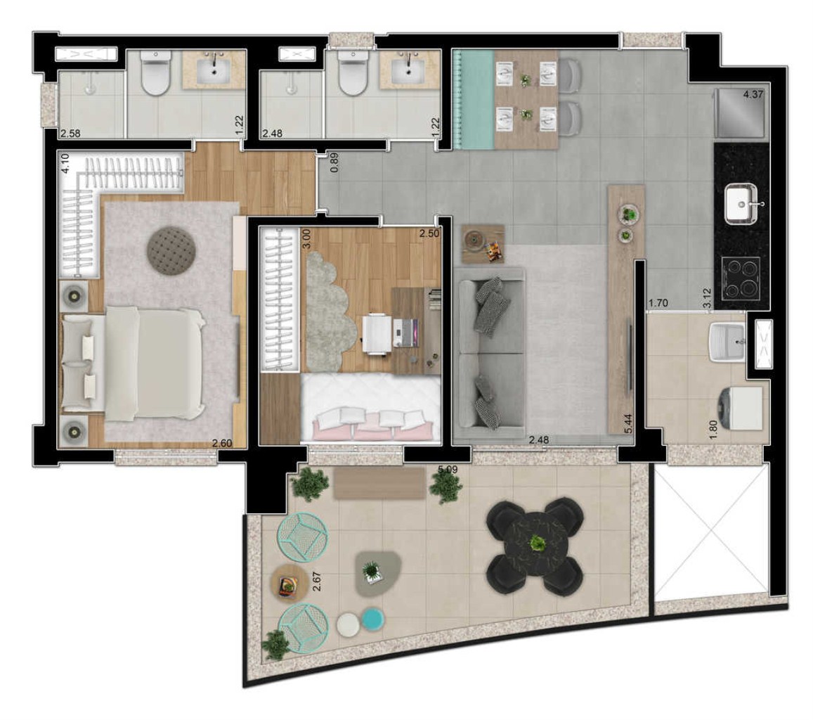 Apartamento, 1 quarto, 49 m² - Foto 26