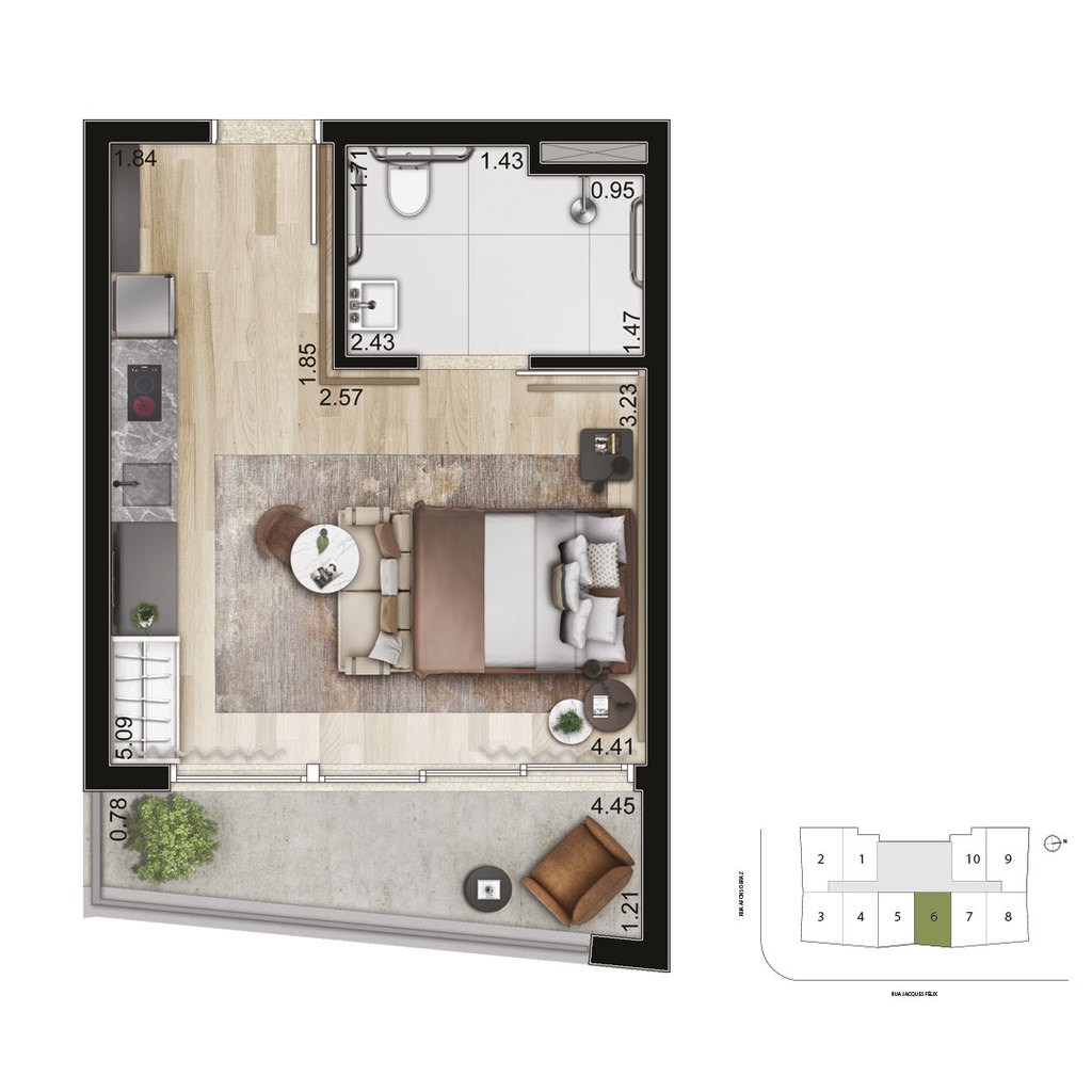 Apartamento, 2 quartos, 59 m² - Foto 23