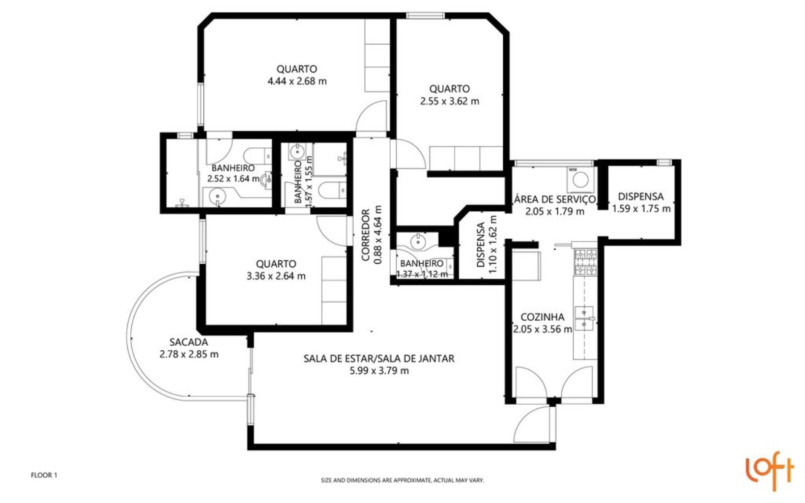 Apartamento, 3 quartos, 95 m² - Foto 9