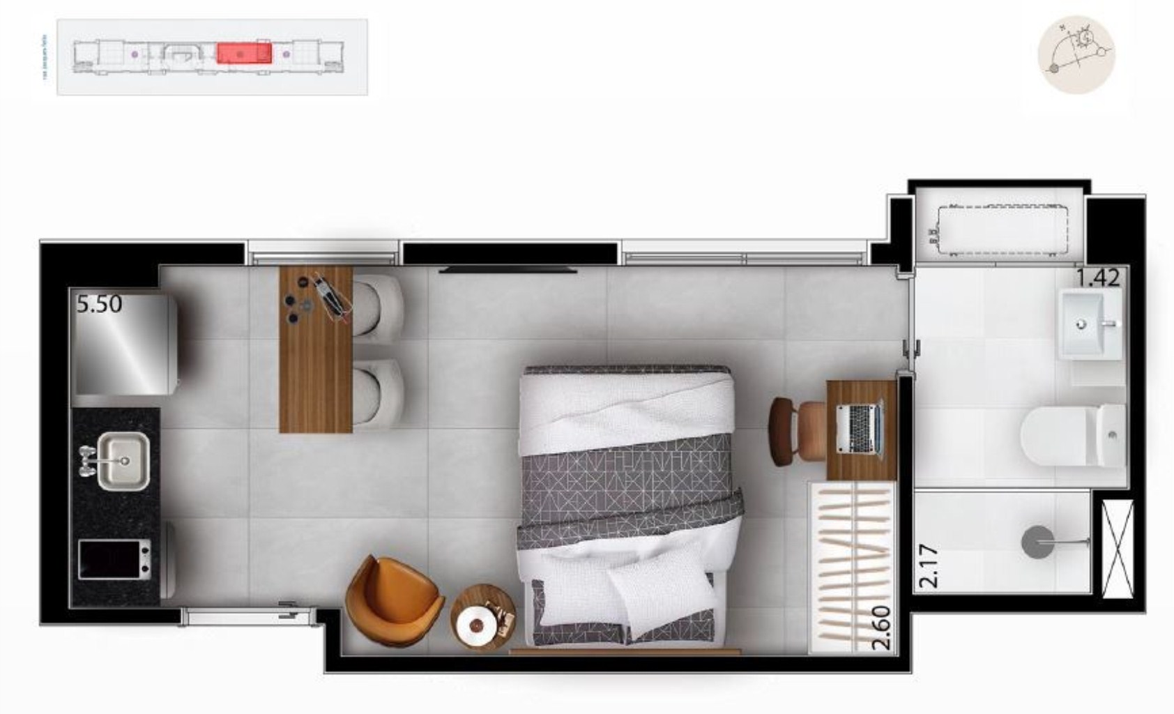 Apartamento, 1 quarto, 41 m² - Foto 11