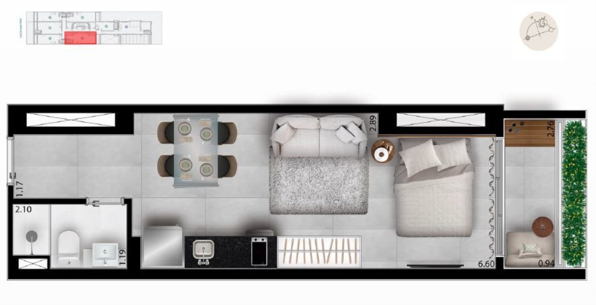 Apartamento, 1 quarto, 41 m² - Foto 12