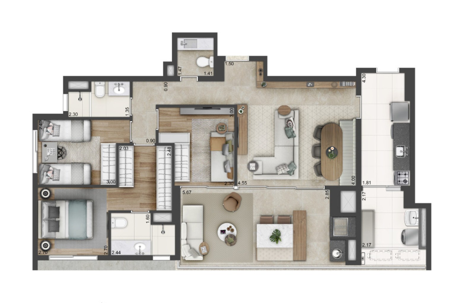 Apartamento, 4 quartos, 145 m² - Foto 20