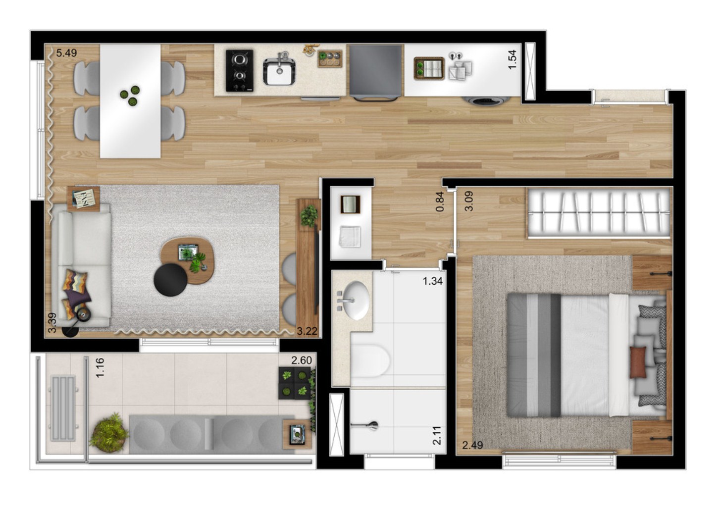 Apartamento, 1 quarto, 36 m² - Foto 16