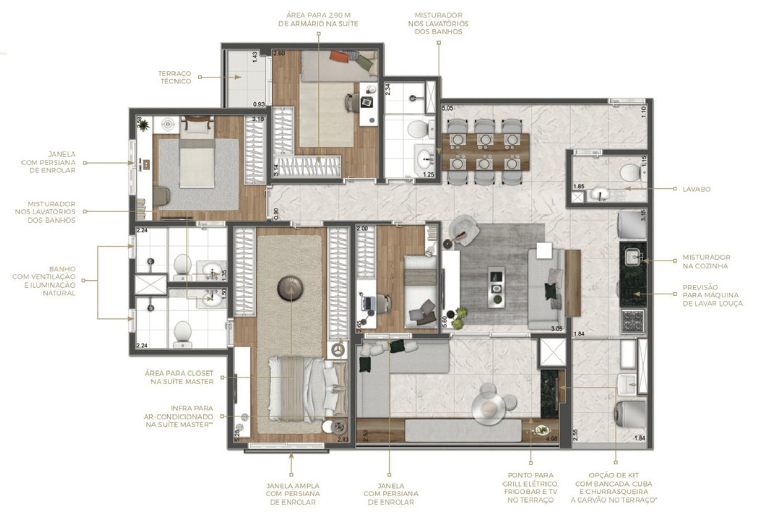 Apartamento, 4 quartos, 123 m² - Foto 38