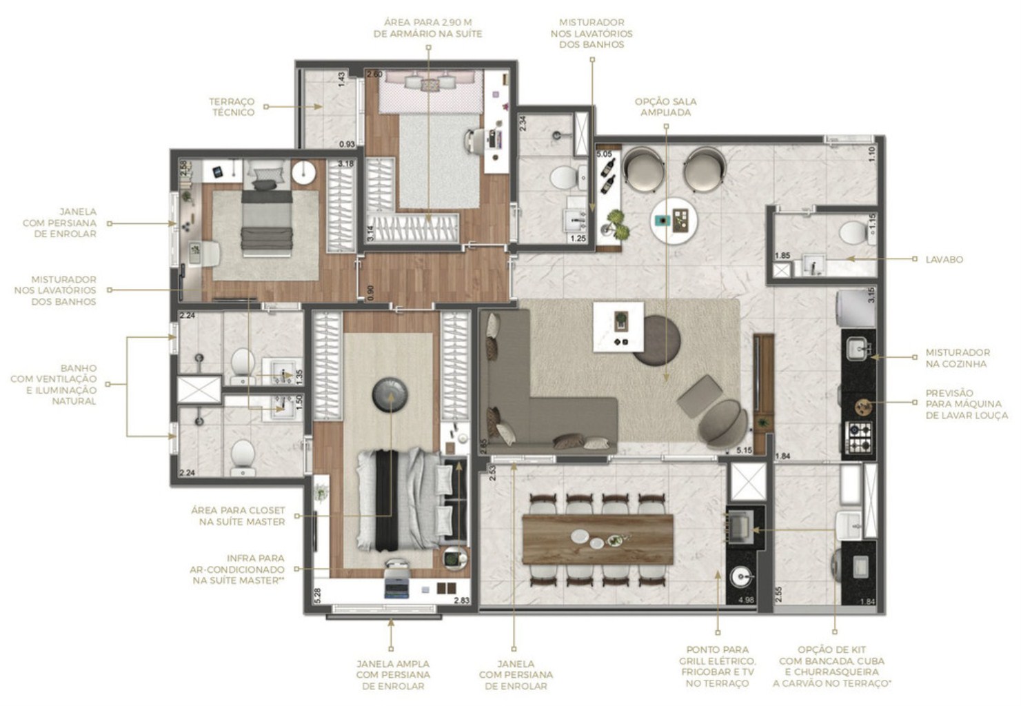 Apartamento, 4 quartos, 123 m² - Foto 39