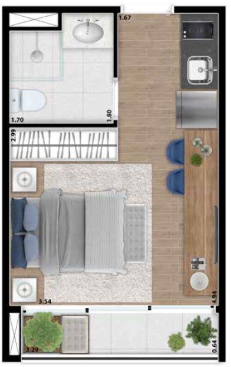 Apartamento, 1 quarto, 22 m² - Foto 17
