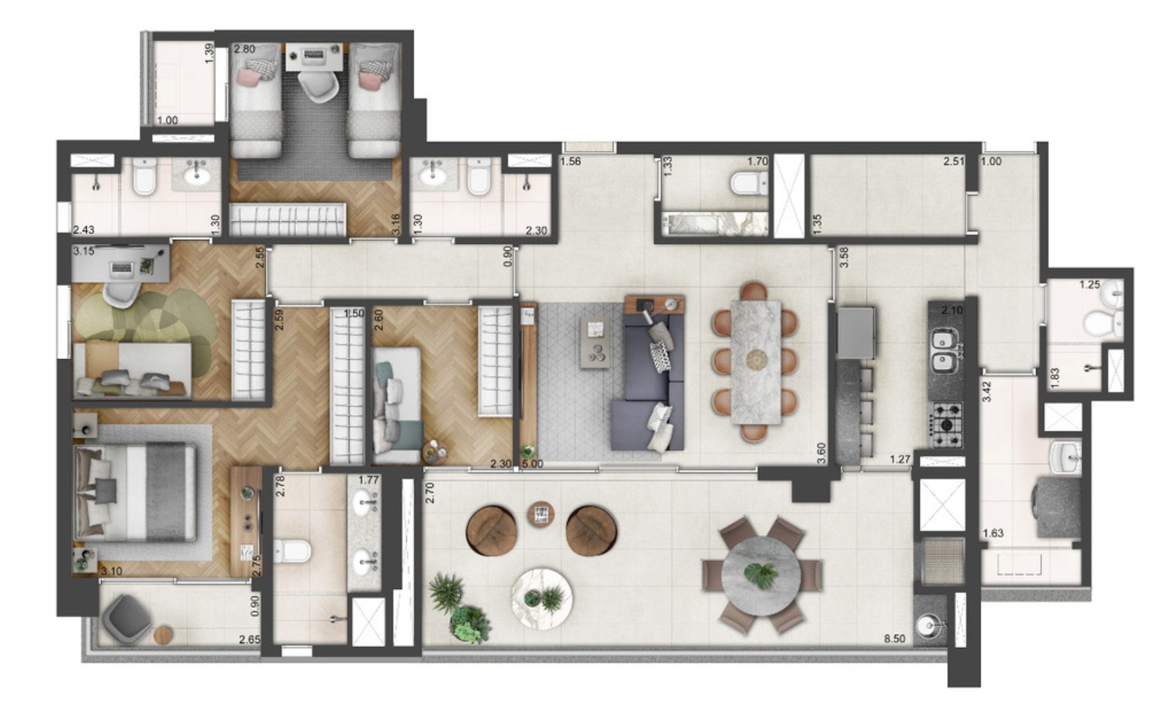 Apartamento, 4 quartos, 145 m² - Foto 10