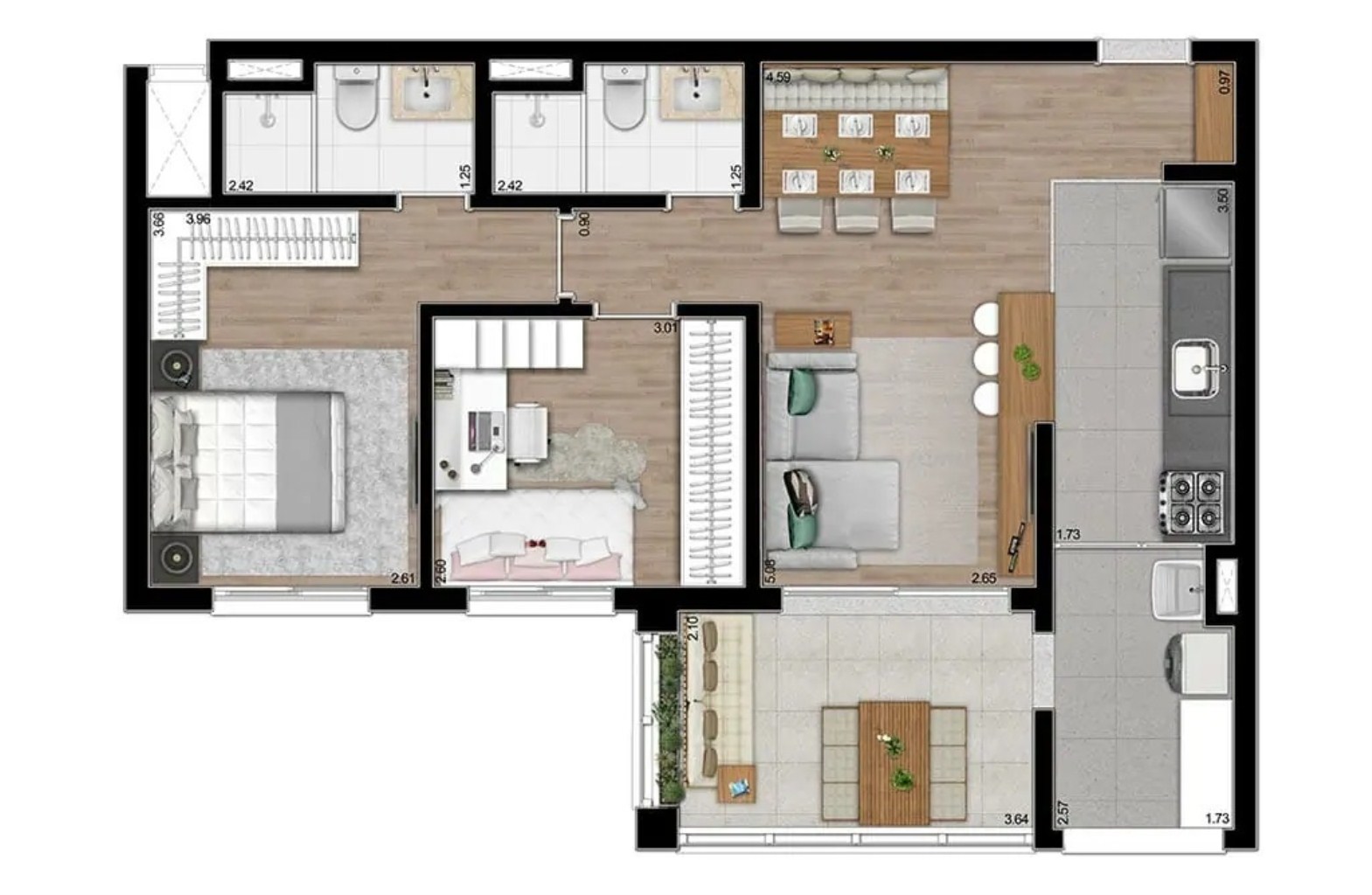 Apartamento, 3 quartos, 116 m² - Foto 13