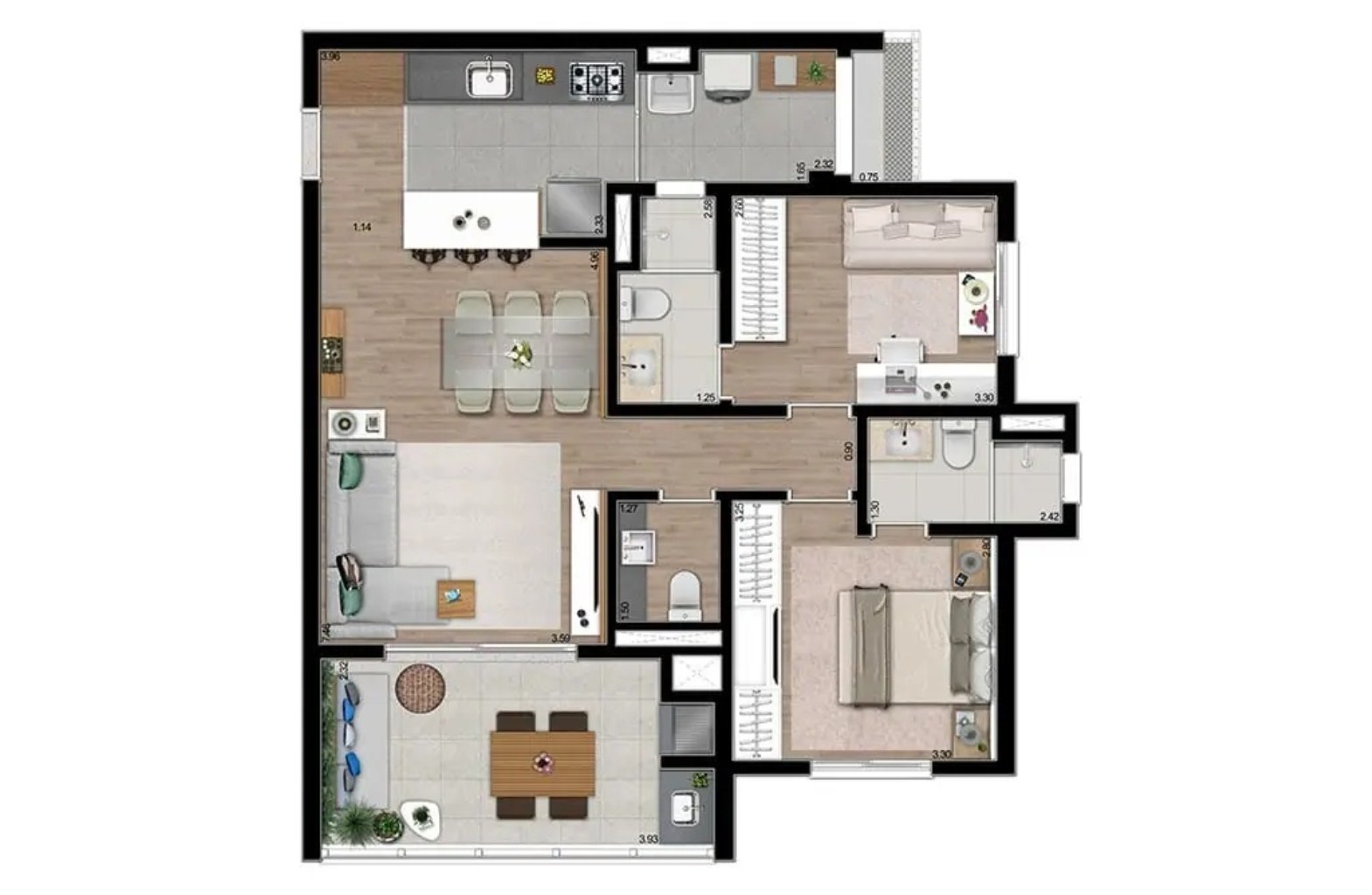 Apartamento, 3 quartos, 116 m² - Foto 14