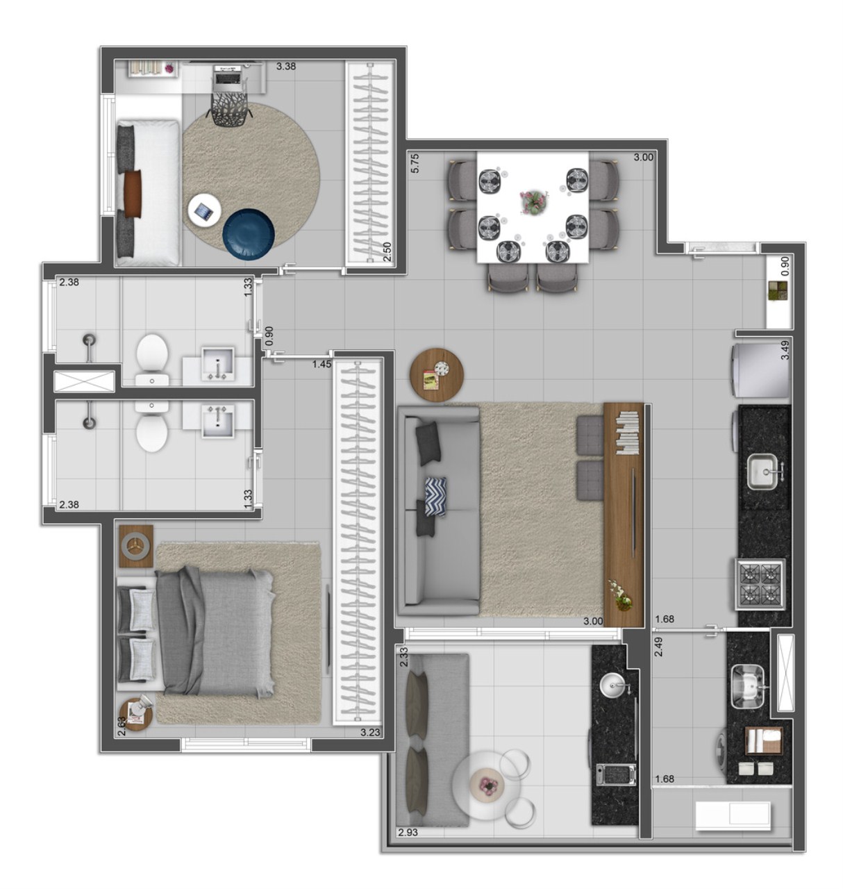 Apartamento, 2 quartos, 93 m² - Foto 22