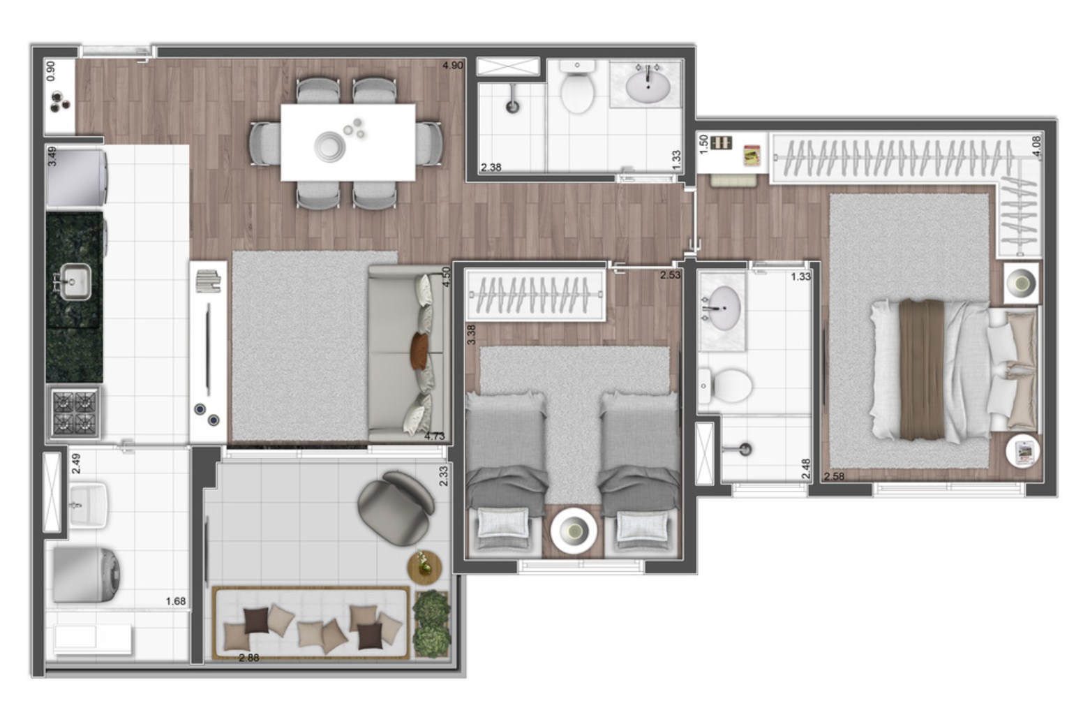 Apartamento, 2 quartos, 93 m² - Foto 23