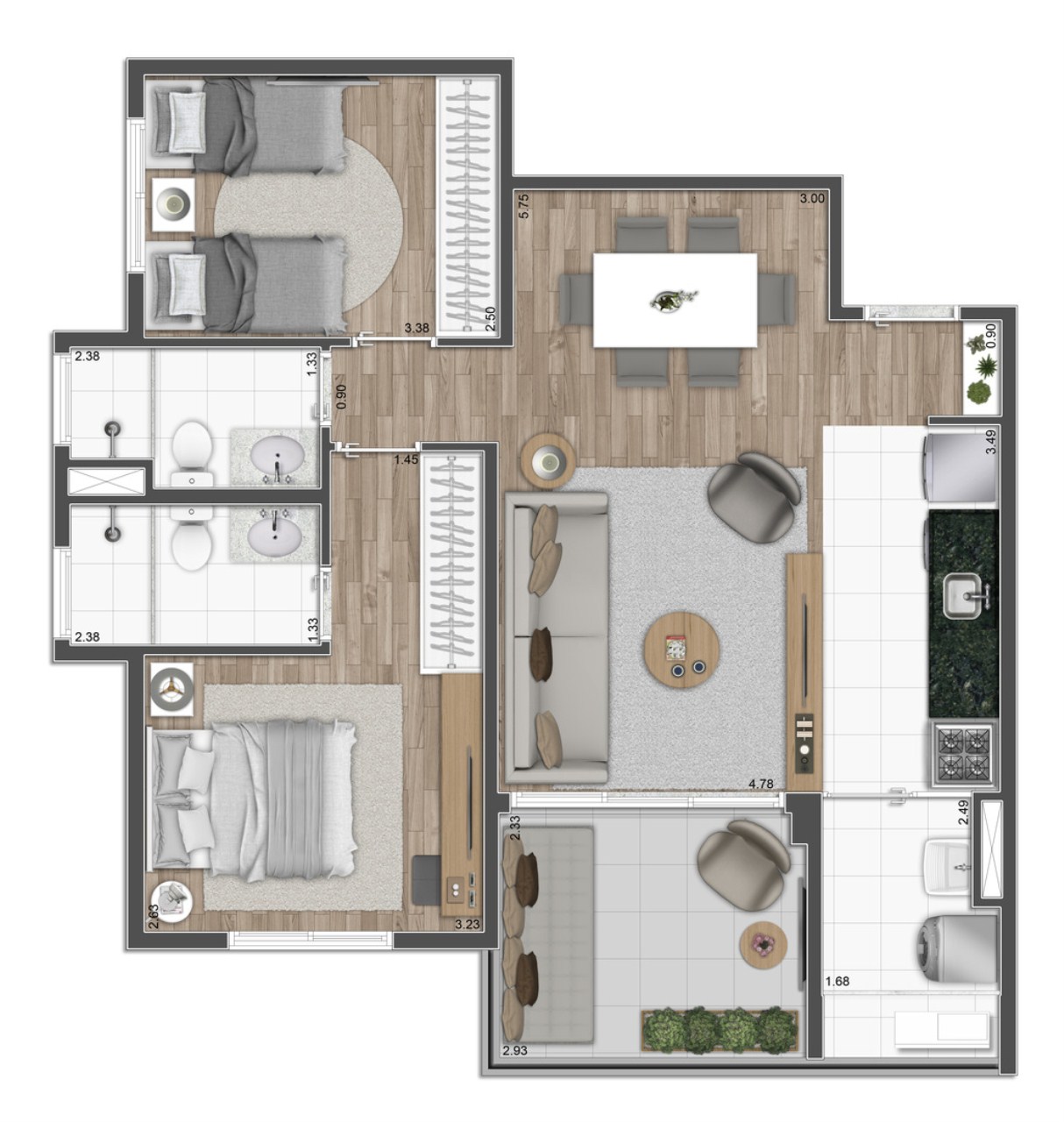 Apartamento, 2 quartos, 93 m² - Foto 25