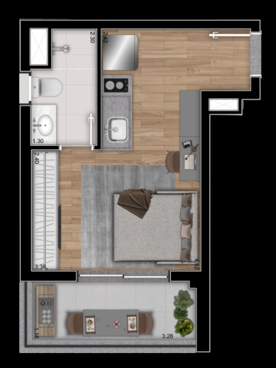 Apartamento, 1 quarto, 24 m² - Foto 16