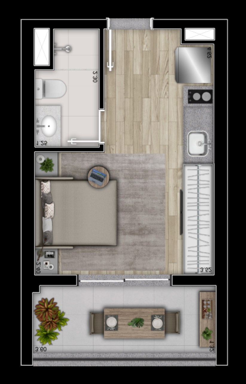 Apartamento, 1 quarto, 52 m² - Foto 15