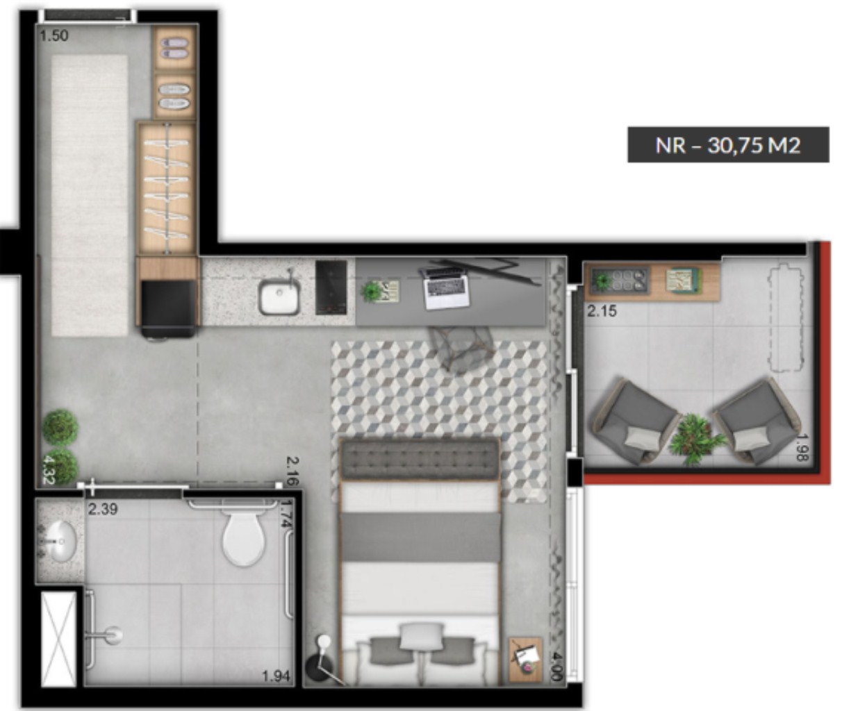 Apartamento, 1 quarto, 24 m² - Foto 17