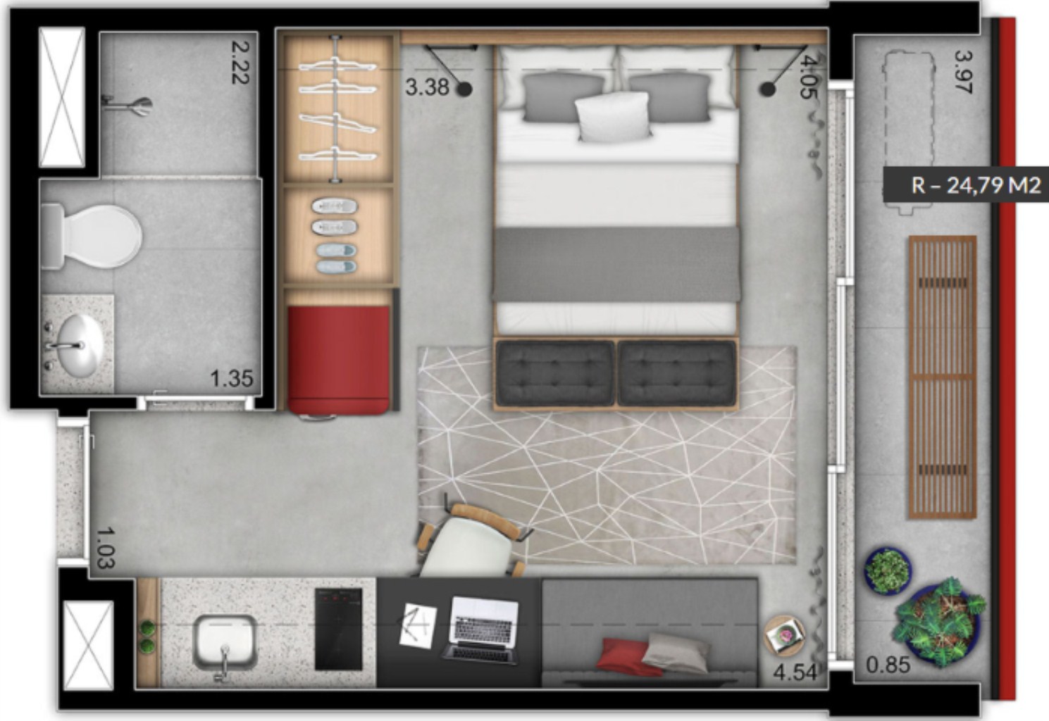 Apartamento, 1 quarto, 24 m² - Foto 18