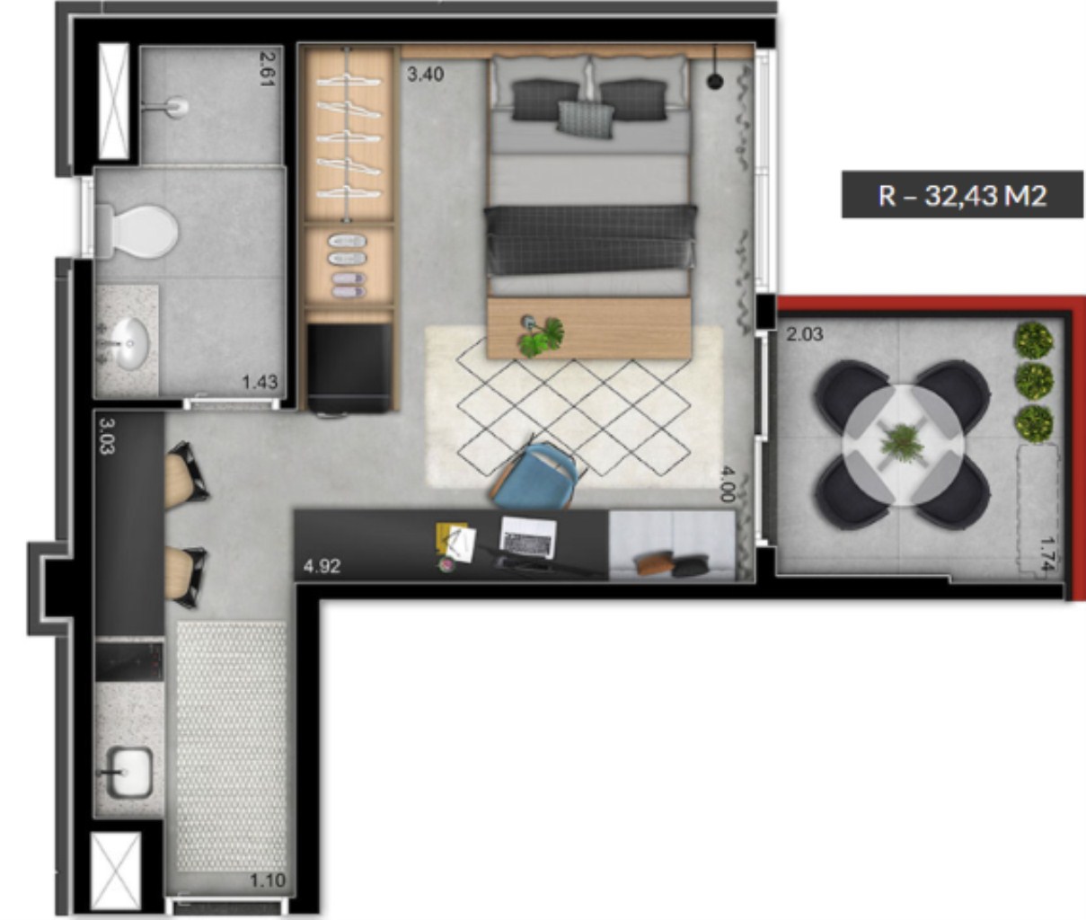 Apartamento, 1 quarto, 24 m² - Foto 19