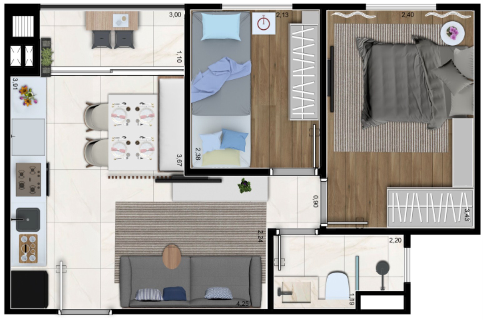 Apartamento, 2 quartos, 38 m² - Foto 14