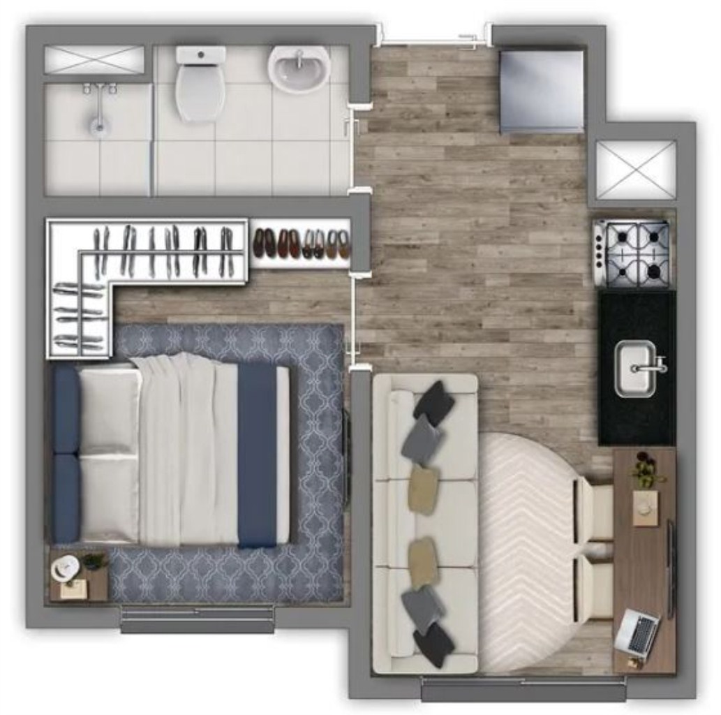 Apartamento, 2 quartos, 33 m² - Foto 12