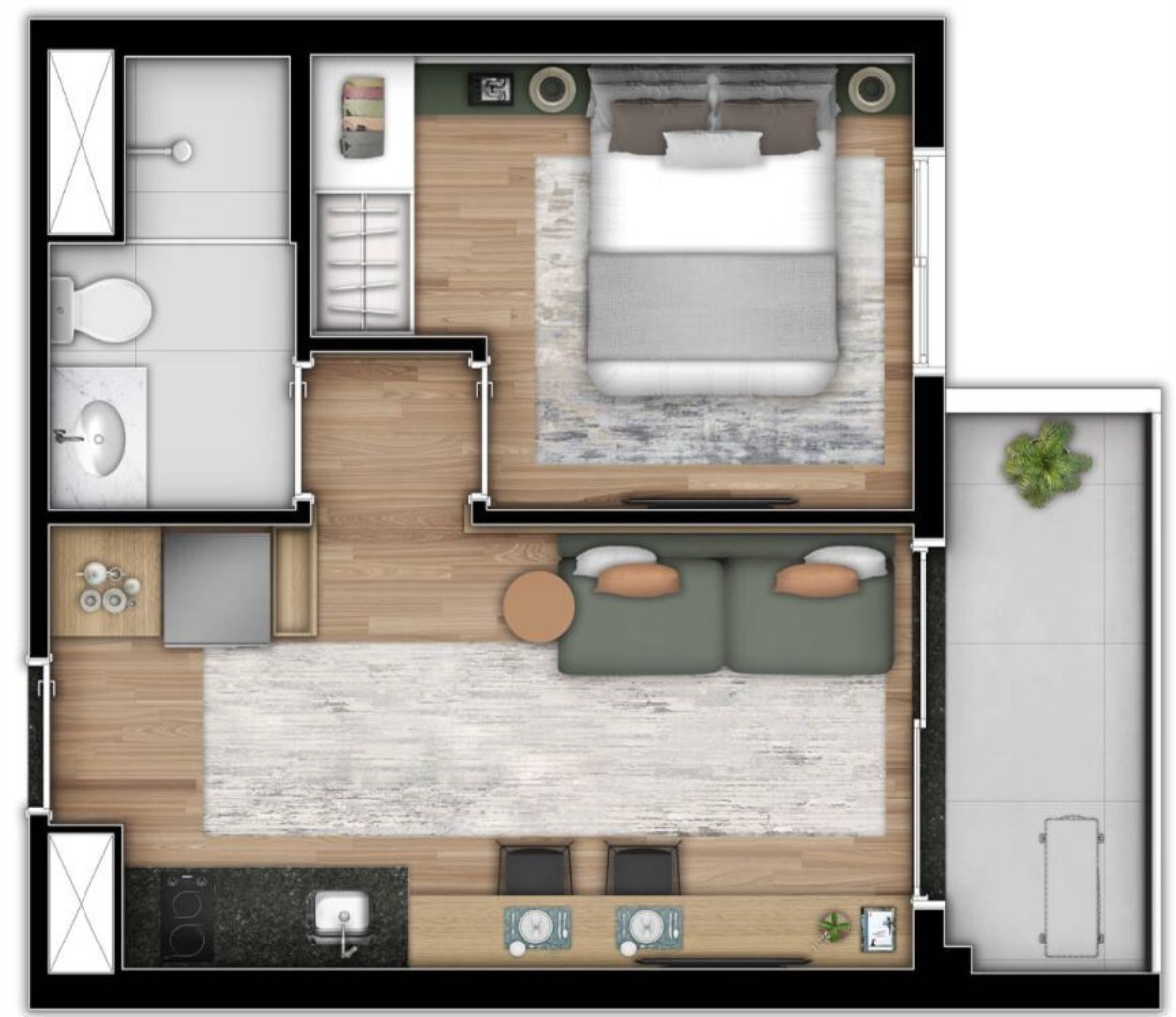 Apartamento, 1 quarto, 25 m² - Foto 23