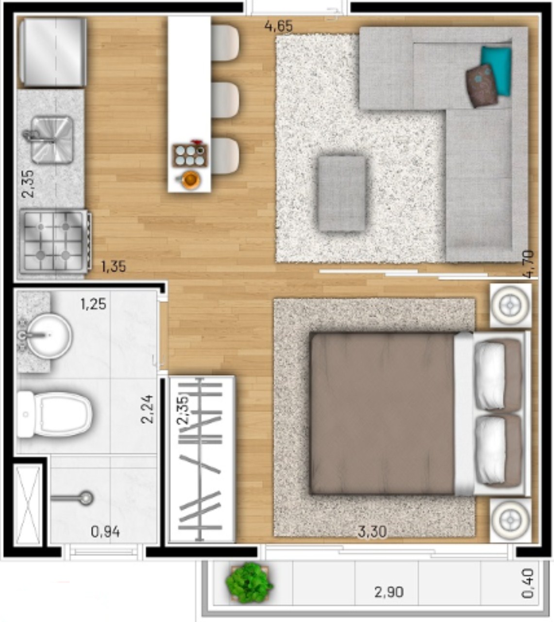 Apartamento, 2 quartos, 38 m² - Foto 18