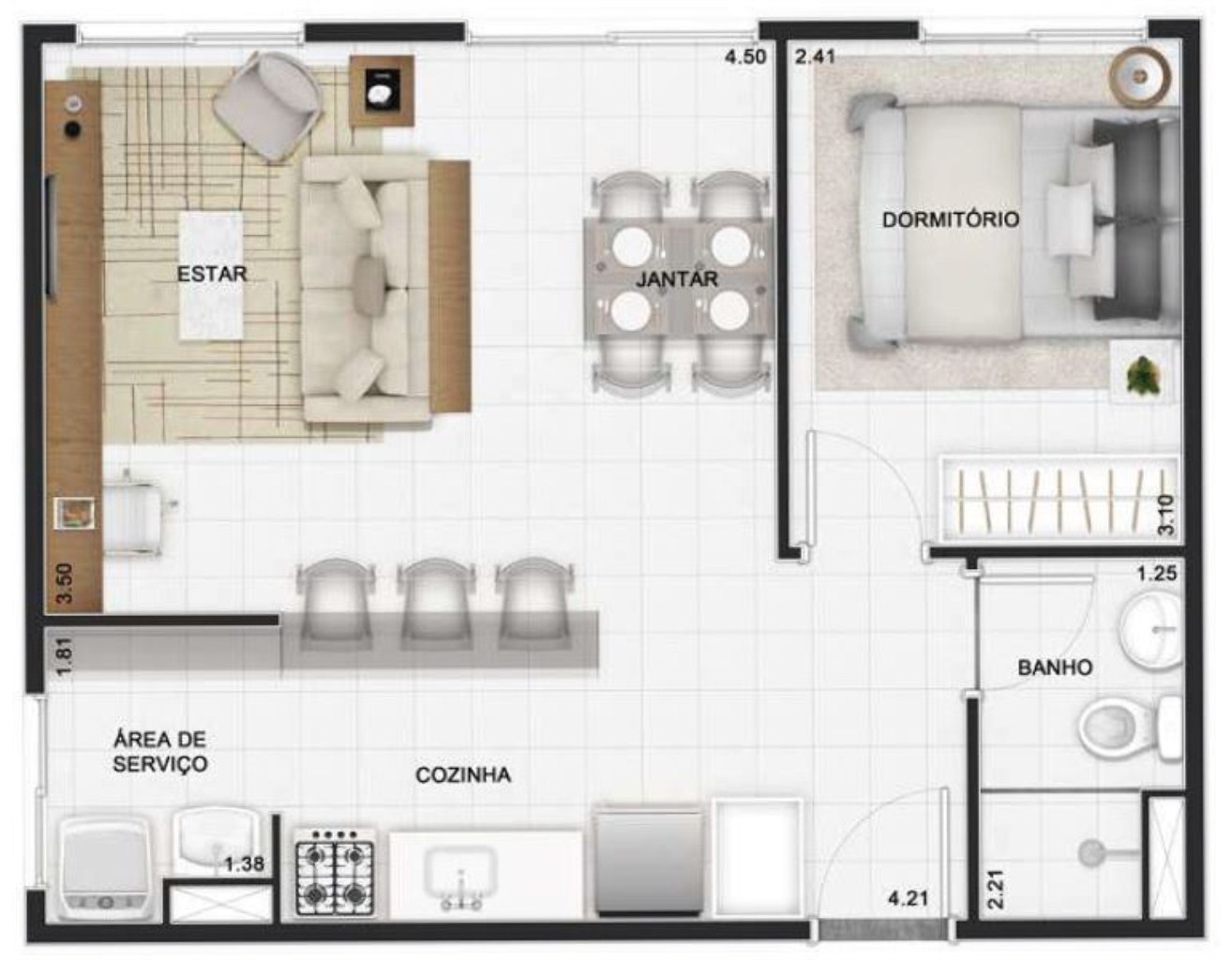 Apartamento, 2 quartos, 40 m² - Foto 21
