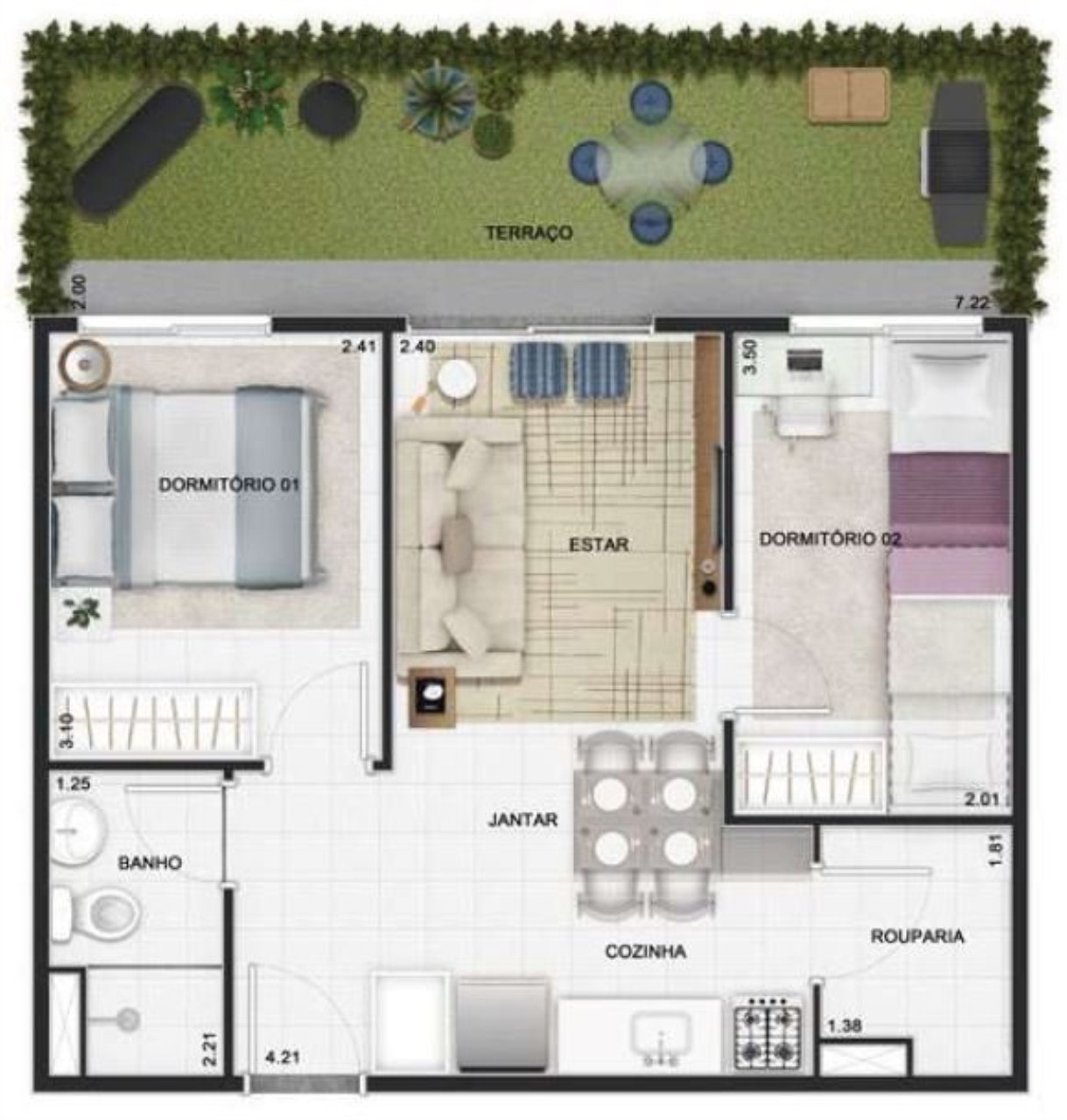 Apartamento, 2 quartos, 40 m² - Foto 23