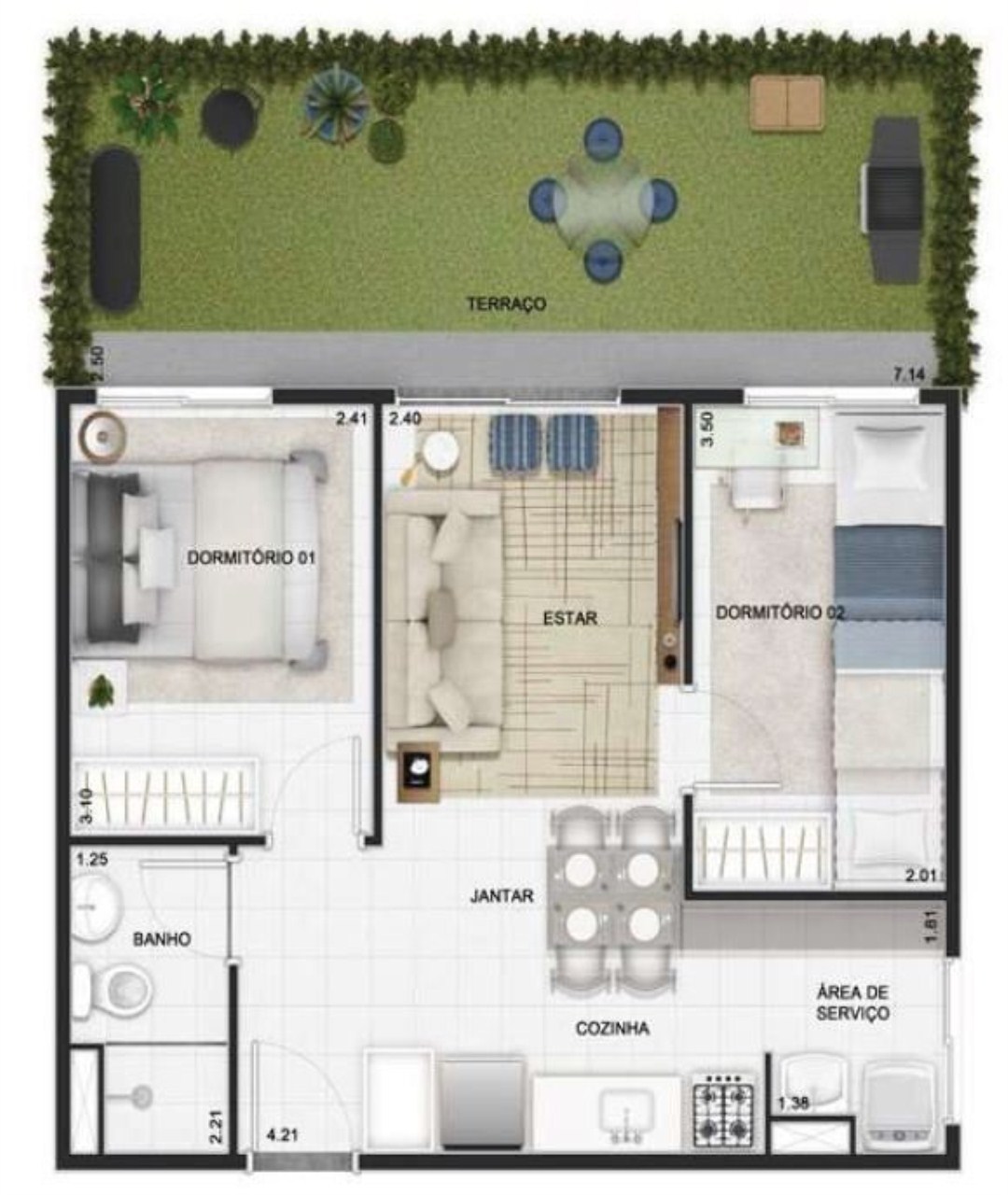 Apartamento, 2 quartos, 40 m² - Foto 25