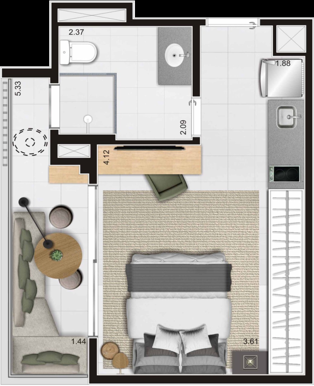 Apartamento, 1 quarto, 25 m² - Foto 19