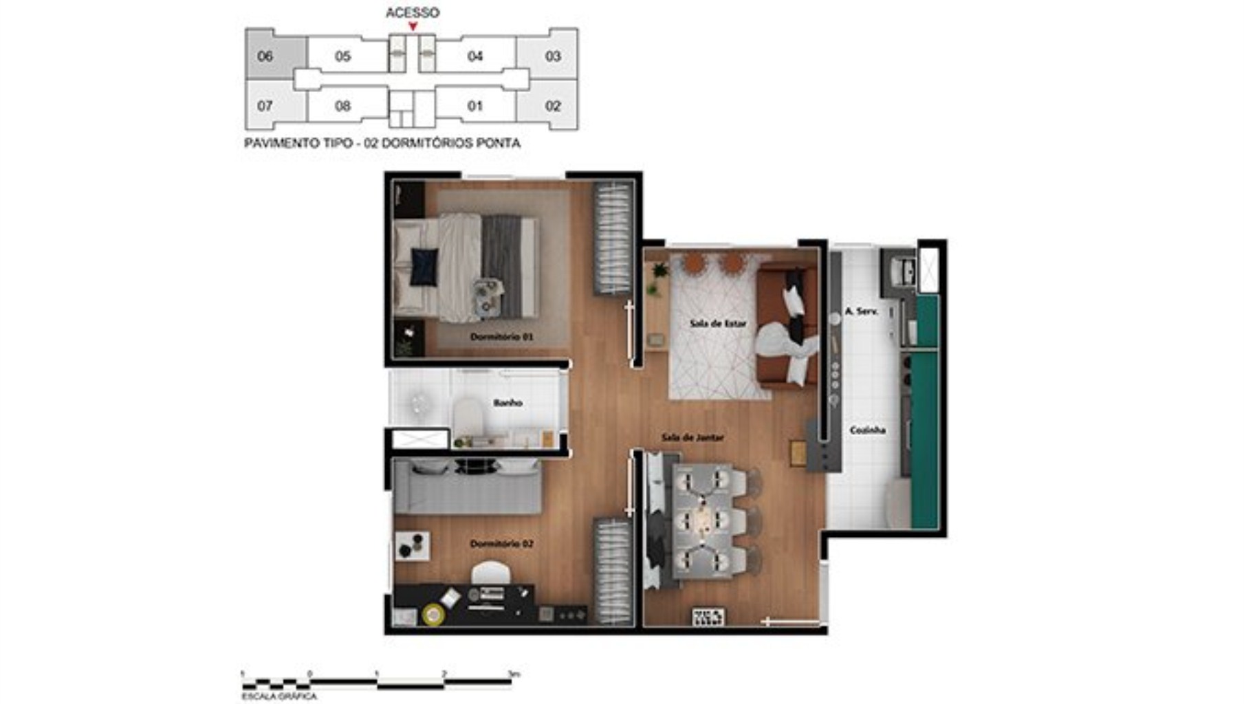 Apartamento, 1 quarto, 42 m² - Foto 18