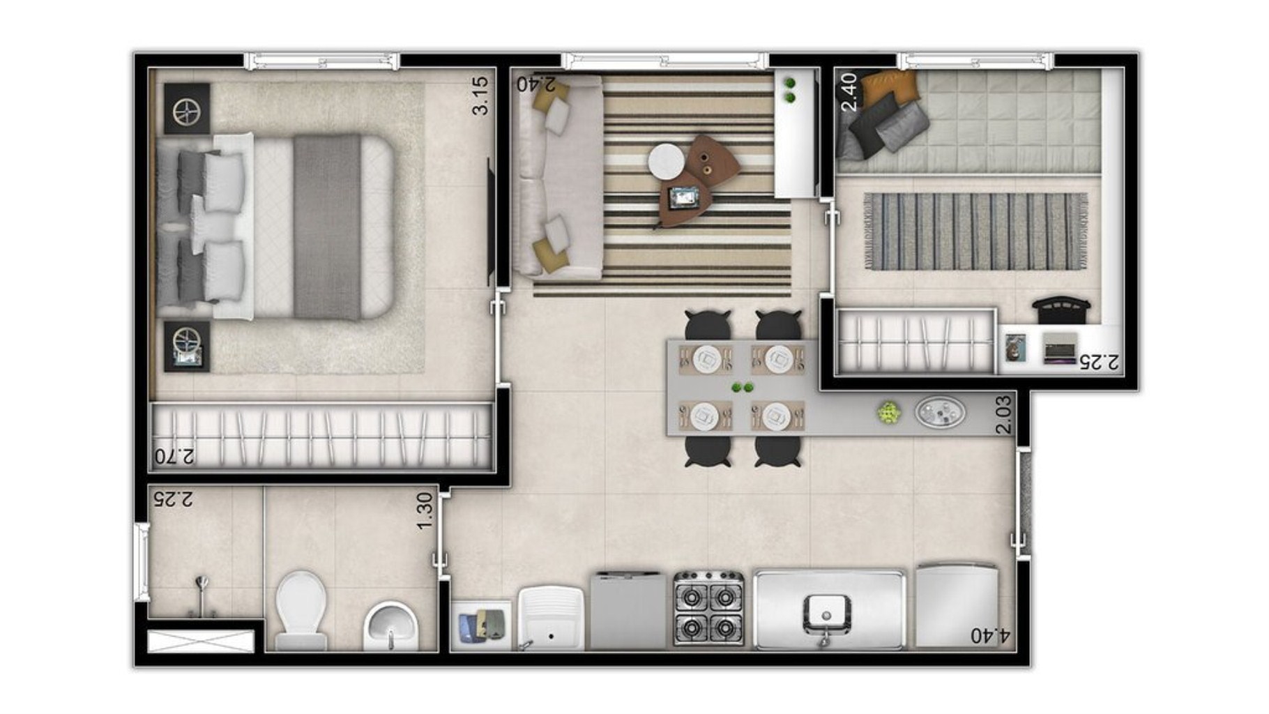 Apartamento, 2 quartos, 35 m² - Foto 13