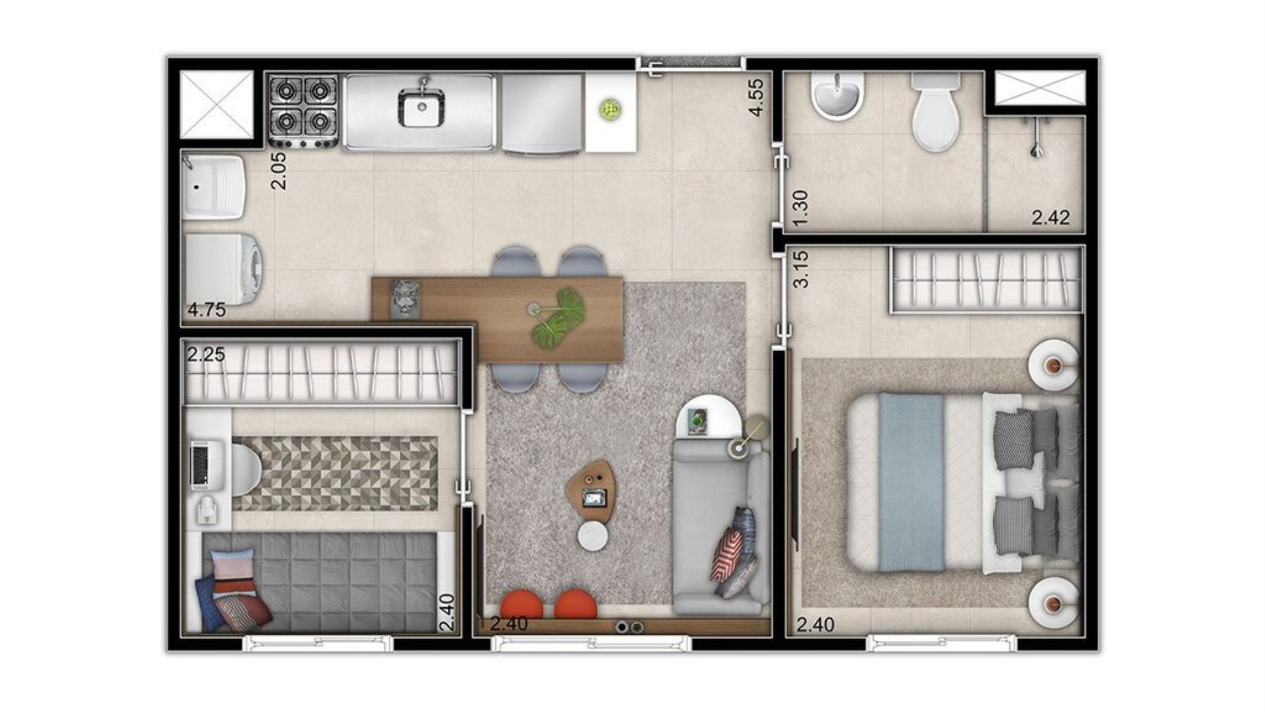 Apartamento, 2 quartos, 35 m² - Foto 14